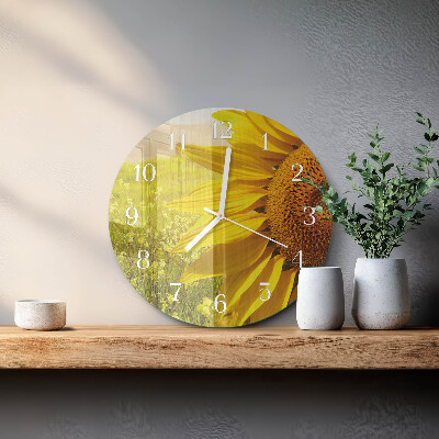 Round wall clock Sunflower