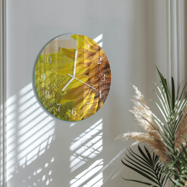Round wall clock Sunflower