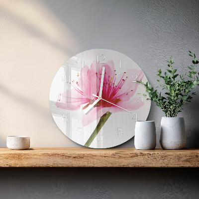 Round wall clock Flower