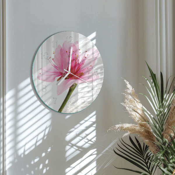 Round wall clock Flower