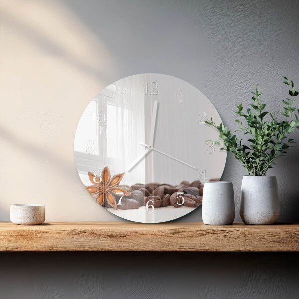 Round wall clock Coffee Beans