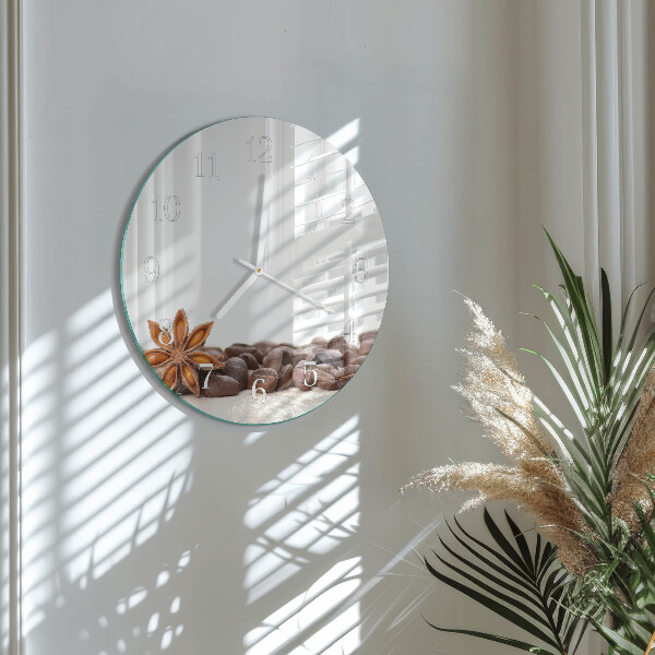 Round wall clock Coffee Beans