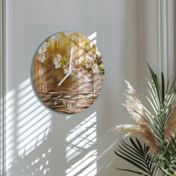 Round wall clock Flowers