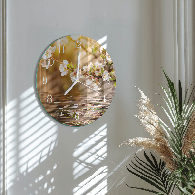 Round wall clock Flowers