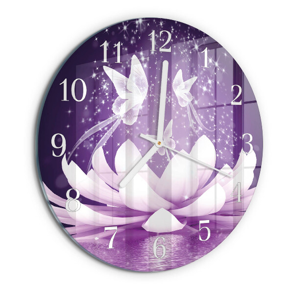 Round wall clock Flower