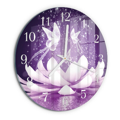 Round wall clock Flower