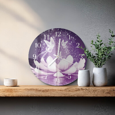 Round wall clock Flower