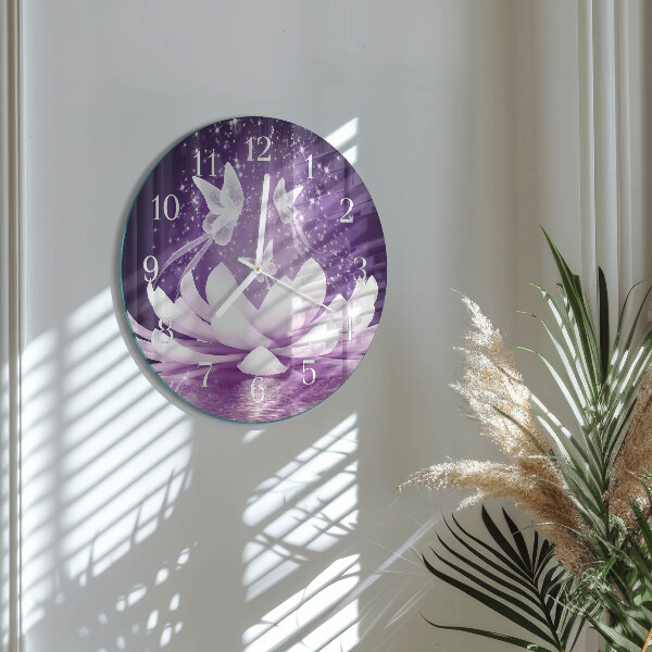 Round wall clock Flower
