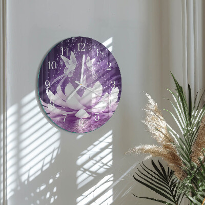 Round wall clock Flower