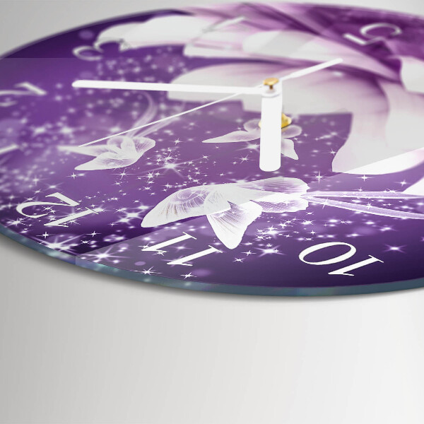Round wall clock Flower