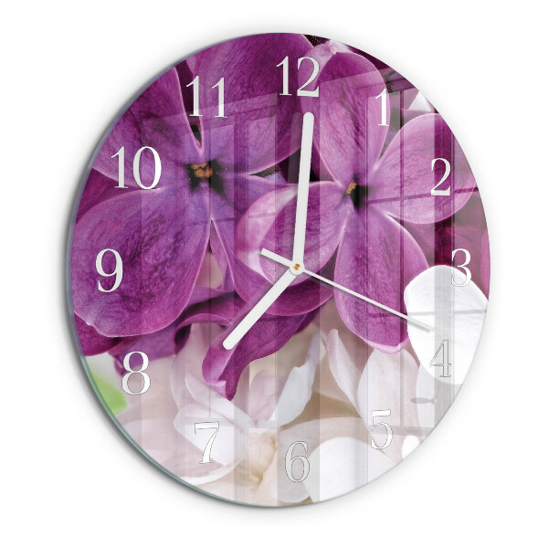 Round wall clock Flowers