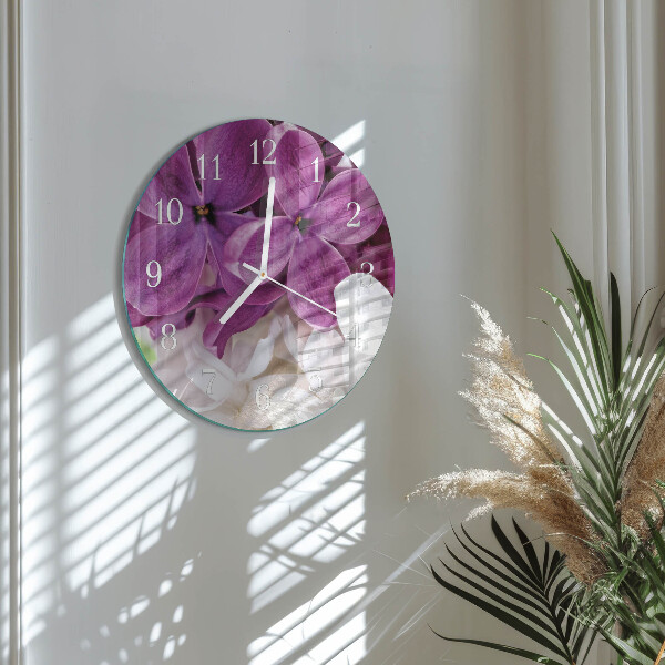 Round wall clock Flowers