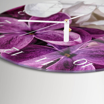 Round wall clock Flowers