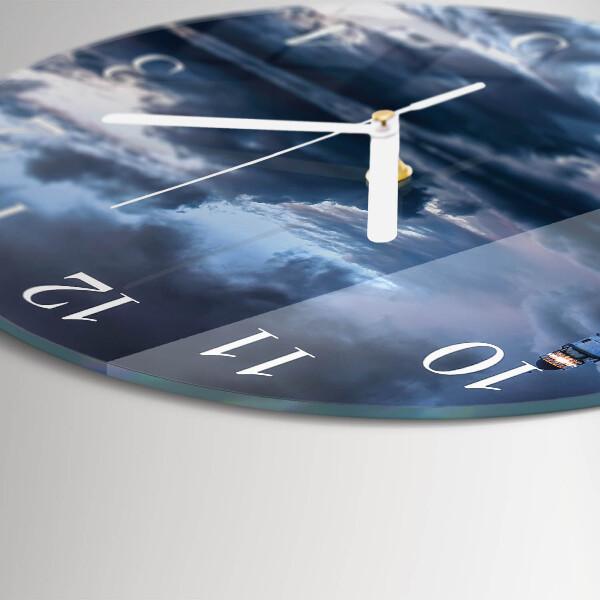 Round wall clock Lighthouse
