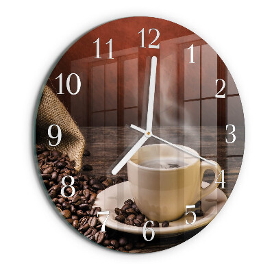 Round wall clock Coffee