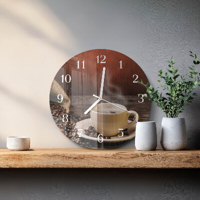 Round wall clock Coffee