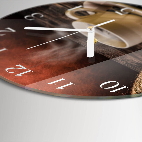 Round wall clock Coffee