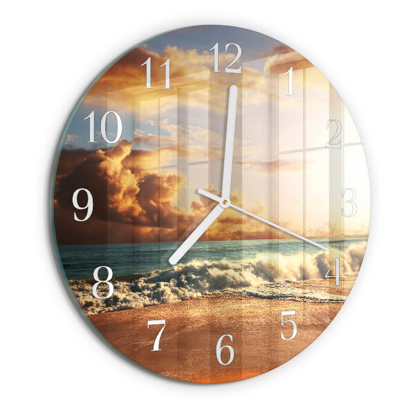 Round wall clock Sand Coast
