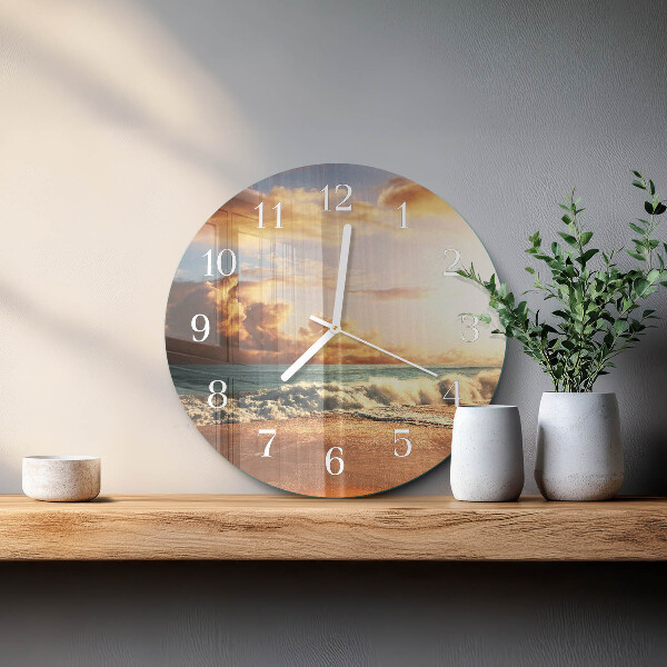 Round wall clock Sand Coast