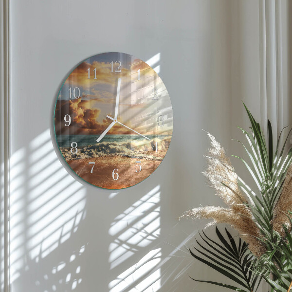Round wall clock Sand Coast