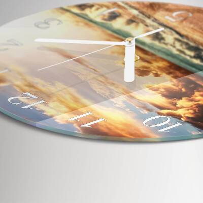 Round wall clock Sand Coast