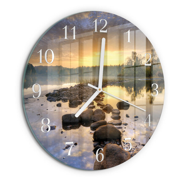 Round wall clock Lake Natura