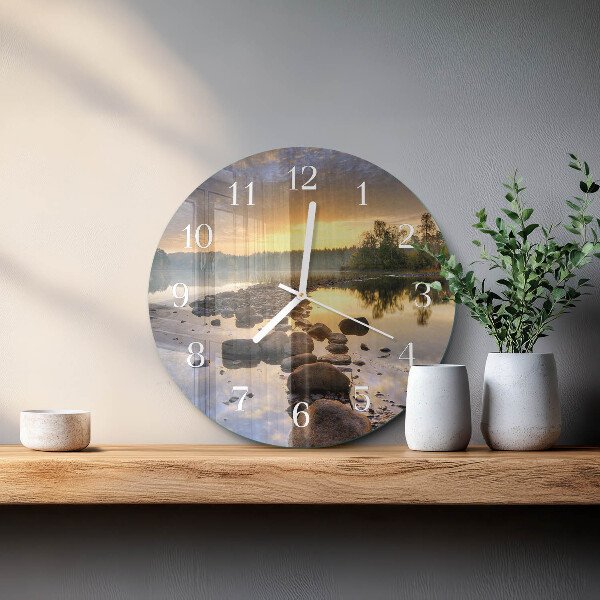 Round wall clock Lake Natura
