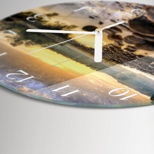 Round wall clock Lake Natura
