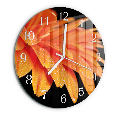 Round wall clock Gerbera