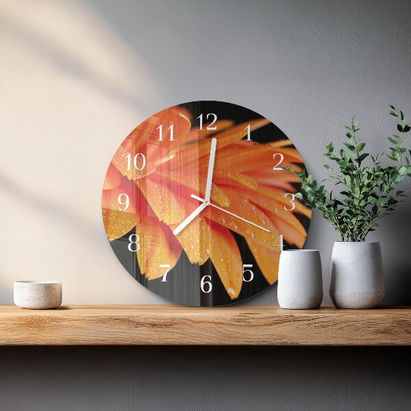 Round wall clock Gerbera