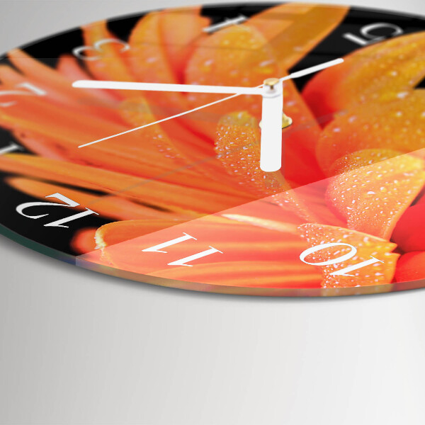 Round wall clock Gerbera