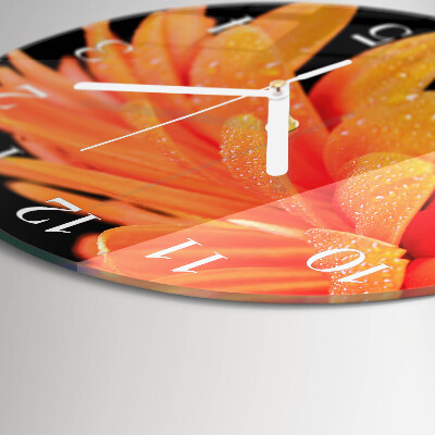 Round wall clock Gerbera