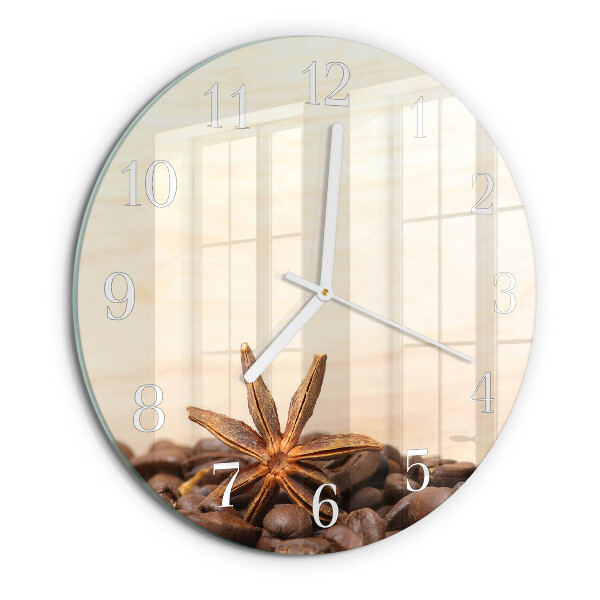Round wall clock Coffee Beans