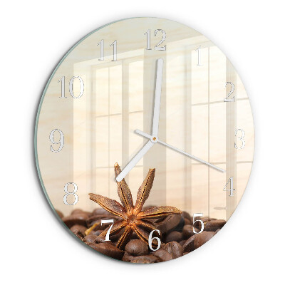 Round wall clock Coffee Beans