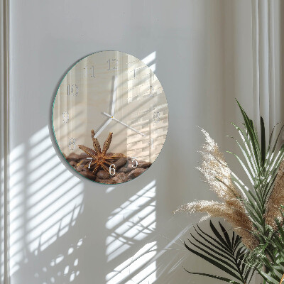 Round wall clock Coffee Beans