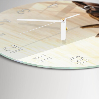 Round wall clock Coffee Beans