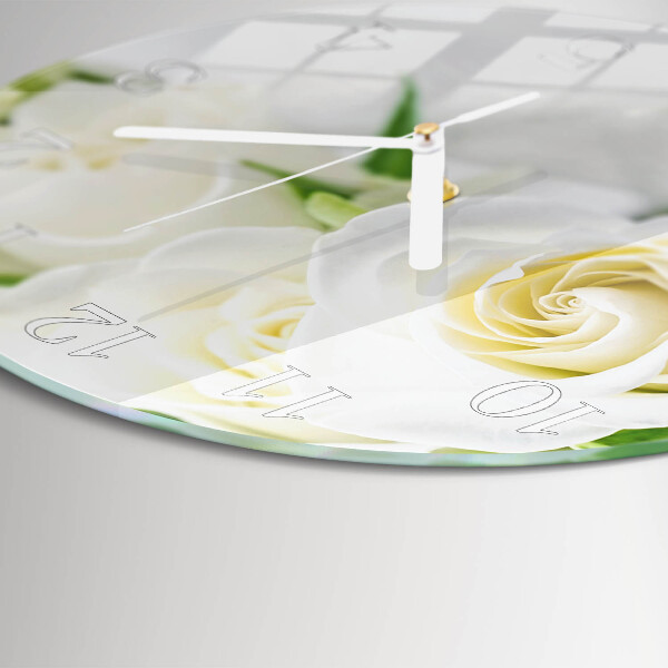 Round wall clock Roses
