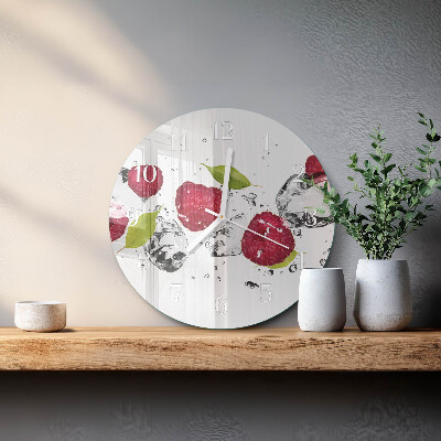 Round wall clock Raspberries