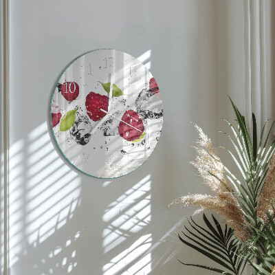 Round wall clock Raspberries