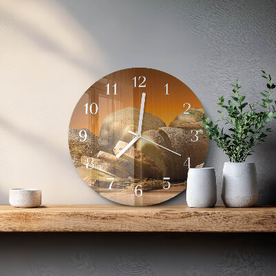 Round wall clock Bread