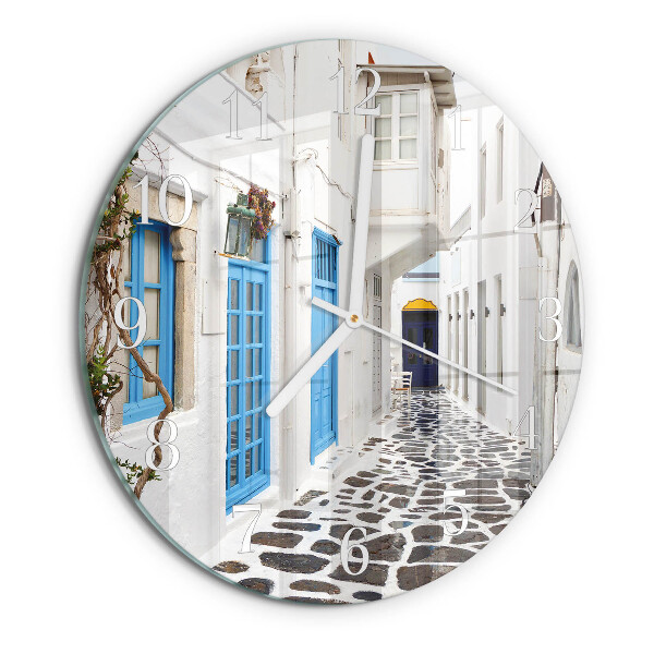 Round wall clock Santorini