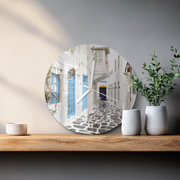 Round wall clock Santorini