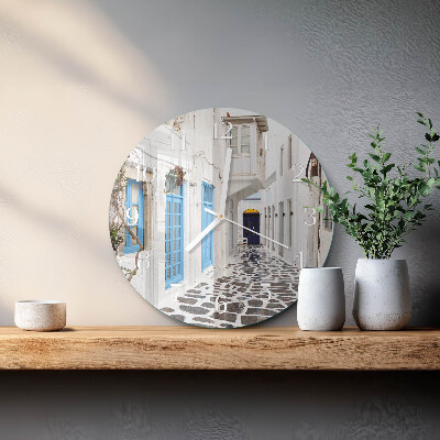 Round wall clock Santorini