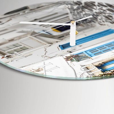 Round wall clock Santorini