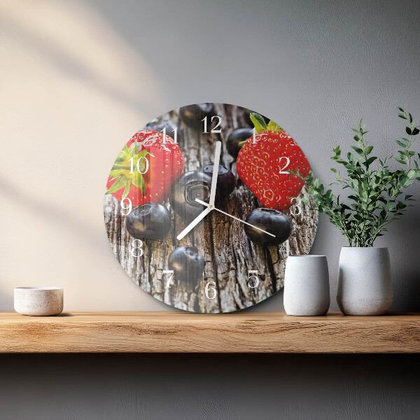 Round wall clock Blueberries