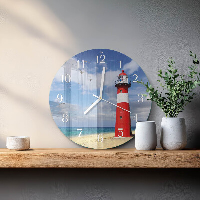 Round wall clock Lighthouse