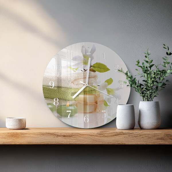 Round wall clock Spa soap