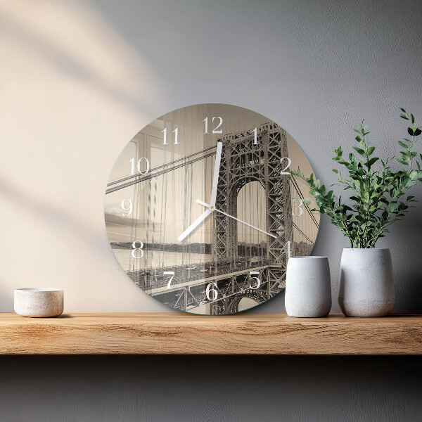 Round wall clock Golden Gate