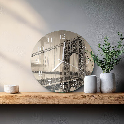 Round wall clock Golden Gate