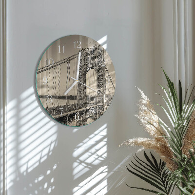 Round wall clock Golden Gate